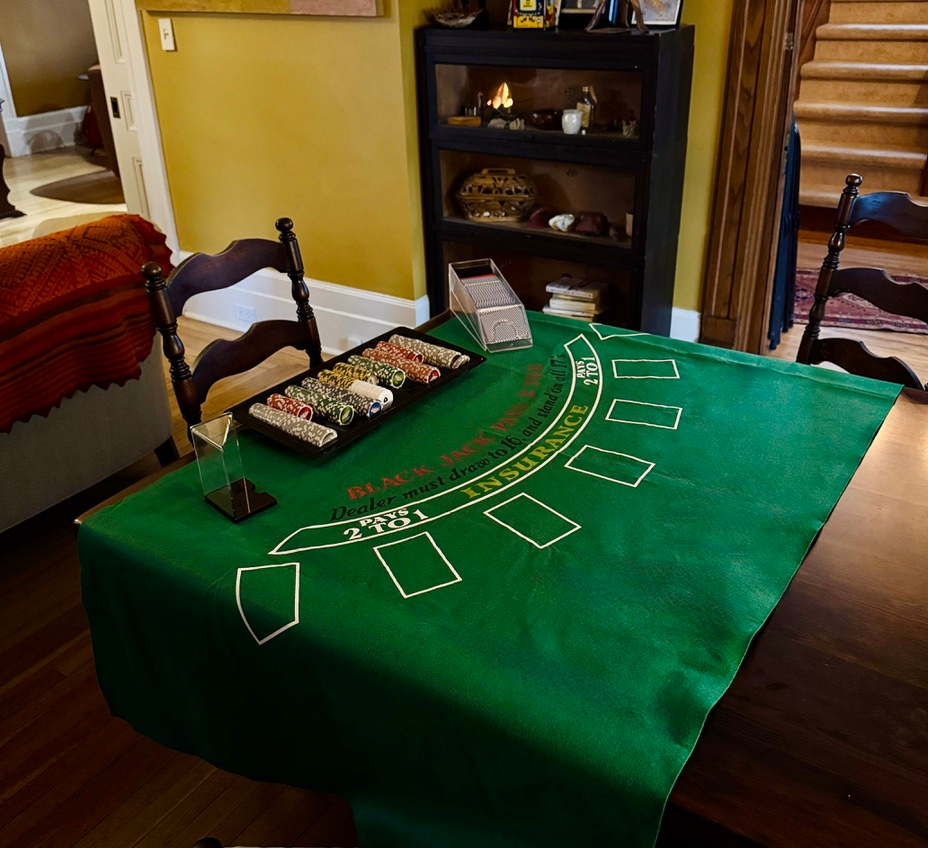 empty blackjack table