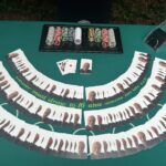 cards with a man's face on six decks